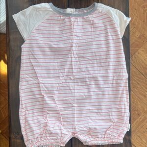 Striped Pink and White Kids Bodysuit